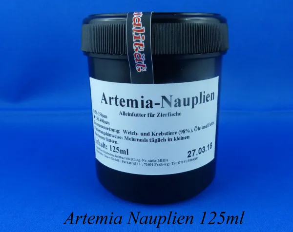 getrocknete Artemia Nauplien in der 125ml, Artemia Nauplien kaufen als Aufzuchtfutter